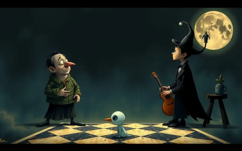 Os desenhos e pinturas de Tim Burton fora do mundo do cinema