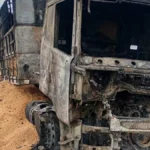 Carreta com soja explode em rodovia de MS e motorista escapa ileso