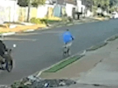 Motociclista filma acidente e atropela idoso em Campo Grande